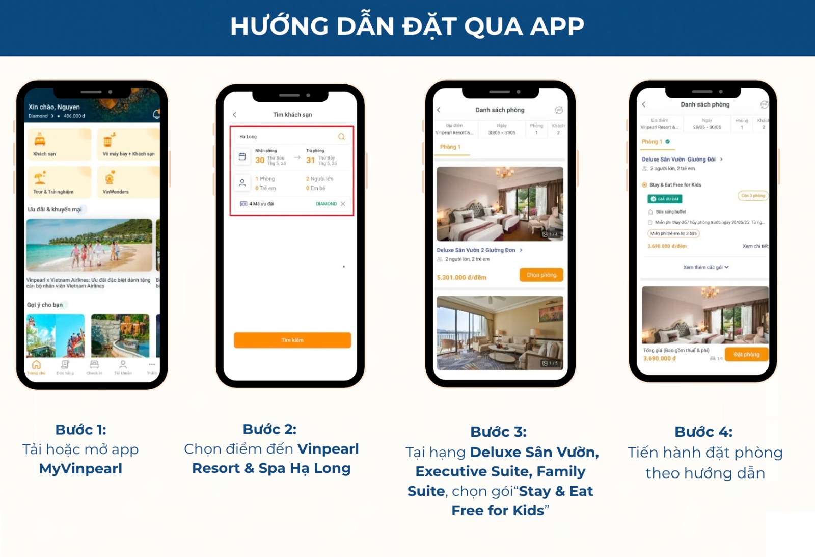 Hướng dẫn đặt qua app